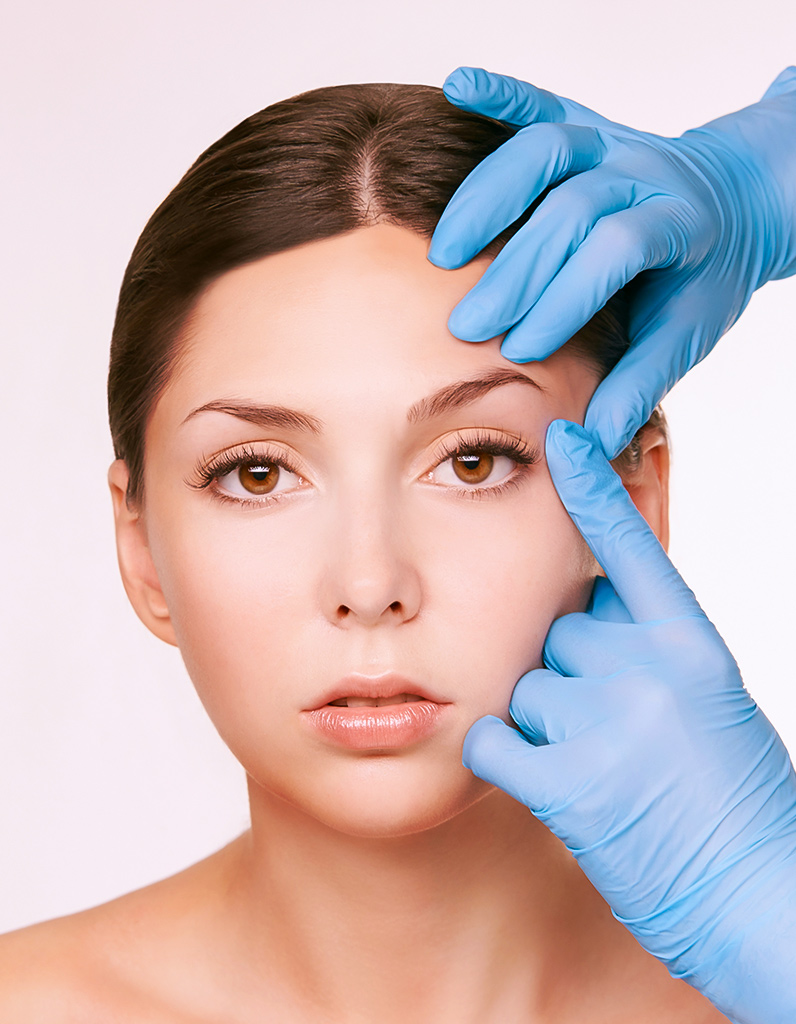 Patient evaluated for brow lift to address sagging brows and forehead lines